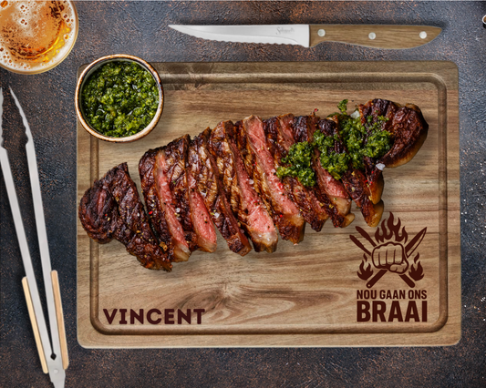 Engraved Board - Nou gaan ons Braai