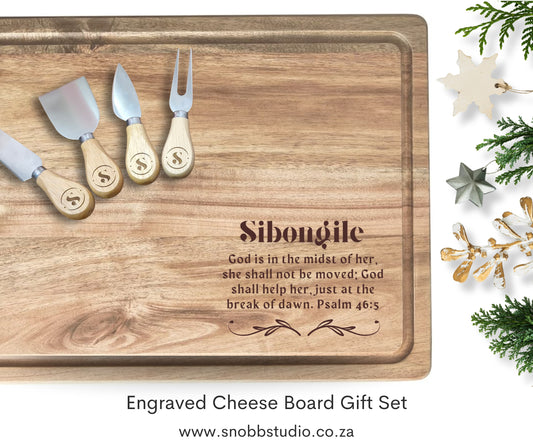 Cheese Board & Knives: Psalm 46